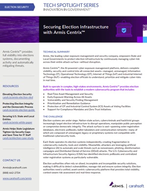 Securing Election Infrastructure with Armis Centrix™