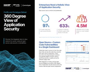 Fortify and Sonatype Deliver 360 Degree View of Application Security