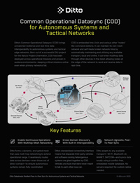 Common Operational Datasync (COD) for Autonomous Systems & Tactical Networks