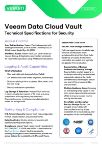 Veeam Data Cloud Vault Technical Specifications for Security