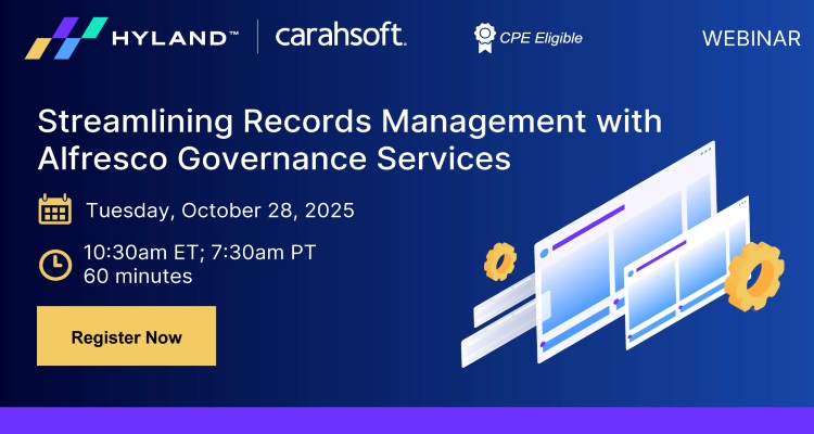Streamlining Records Management with Alfresco Governance Services Event Banner