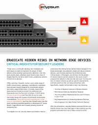 Eradicate Hidden Risks in Network Edge Devices