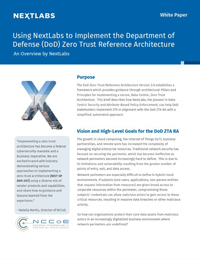 Using NextLabs’ to Implement the Department of Defense (DoD) Zero Reference Architecture