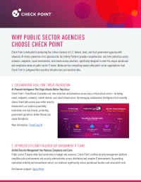 Why Public Sector Agencies Choose Check Point