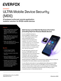 ULTRA Mobile Device Security (MDS)