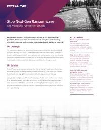 Stop Next-Gen Ransomware And Protect Vital Public Sector Services