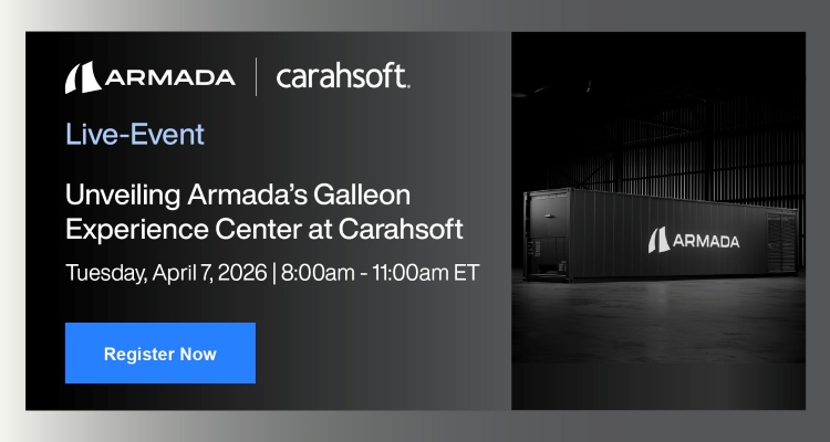 Unveiling Armada's Galleon Experience Center at Carahsoft Event Banner