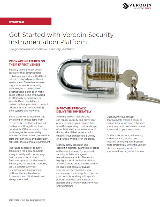 Get Started with Verodin Security Instrumentation Platform