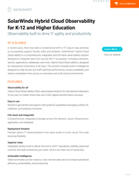 SolarWinds Hybrid Cloud Observability for K-12 and Higher Education