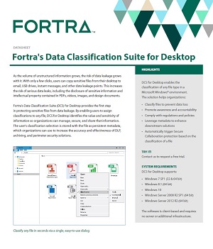 Fortra’s Data Classification Suite (DCS) for Desktop