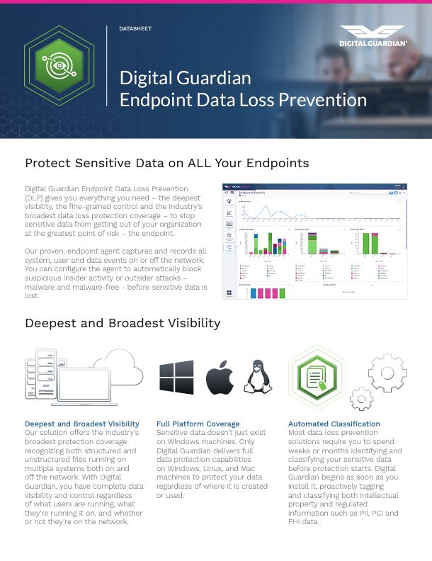 Digital Guardian Endpoint Data Loss Prevention