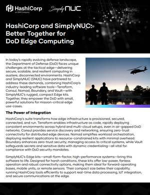 HashiCorp and SimplyNUC: Better Together for DoD Edge Computing