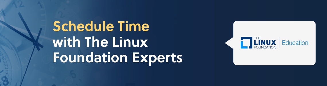 Schedule time with The Linux Foundation Experts banner