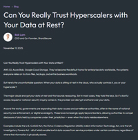 Can You Really Trust Hyperscalers with Your Data at Rest?