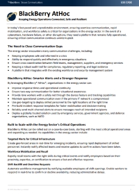 BlackBerry AtHoc: Keeping Energy Operations Connected, Safe and Resilient