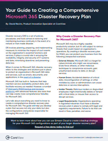 Your Guide to Creating a Comprehensive Microsoft 365 Disaster Recovery Plan