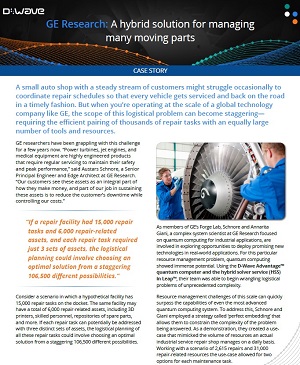 GE Research: A Hybrid Solution For Managing Many Moving Parts