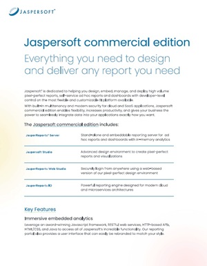 Jaspersoft commercial edition