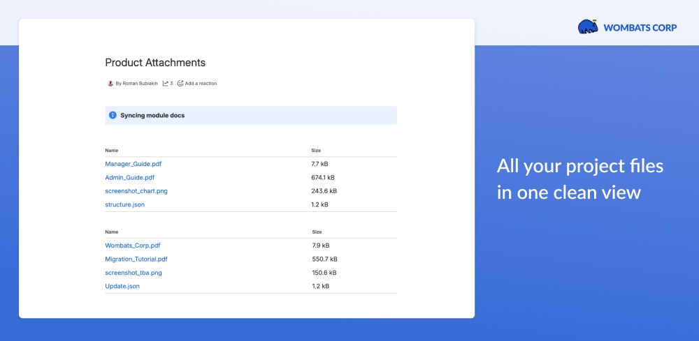Wombats Corp - Page Information Macro