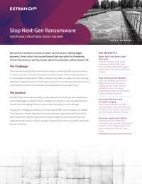 Stop Next-Gen Ransomware and Protect Vital Public Sector Services