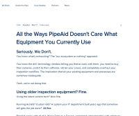 All the Ways PipeAid Doesn't Care What Equipment You Currently Use