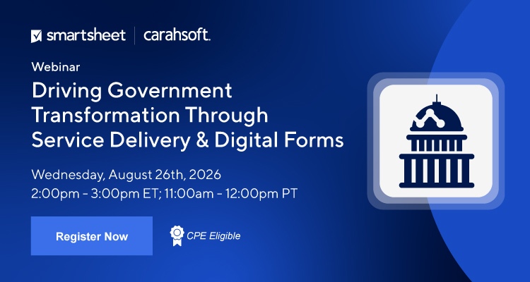 Driving Government Transformation Through Service Delivery & Digital Forms | Event Banner