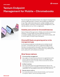 Tanium Endpoint Management for Mobile – Chromebooks