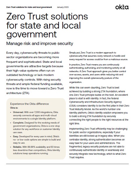 Zero Trust solutions for state and local government thumbnail