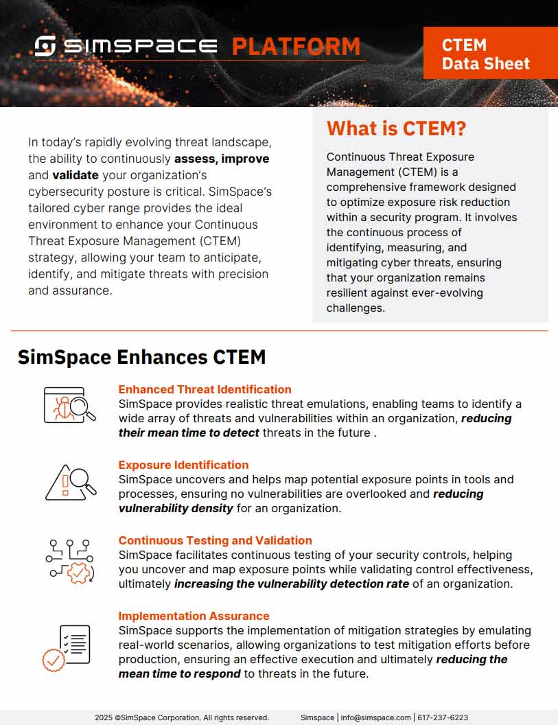 Continuous Threat Exposure Management (CTEM) Data Sheet