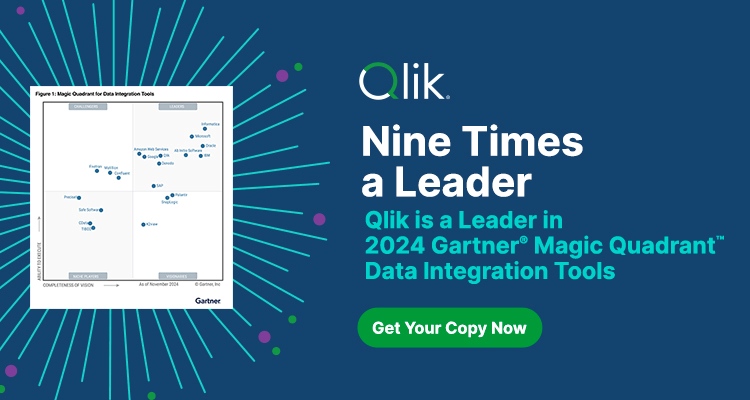 Nine Times a Leader: Qlik is a Leader in 2024 Gartner Magic Quadrant Data Integration Tools