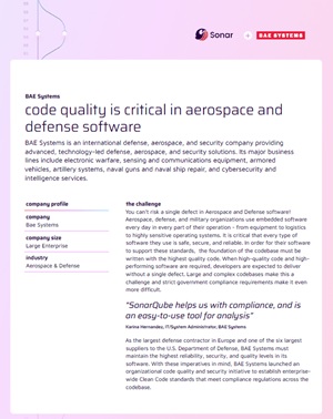 Bae Systems Case Study with Sonar