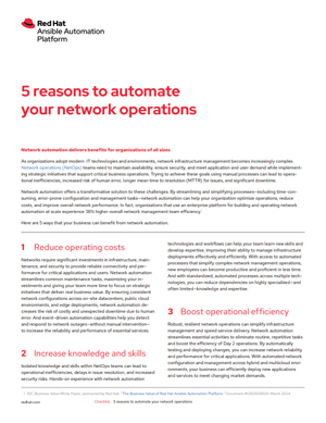 5 Reasons to Automate Your Network Operations