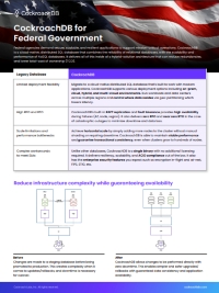 CockroachDB for Federal Government
