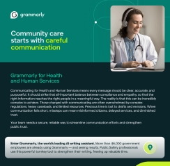 Community Care Starts with Communication - Grammarly for Health and Human Services