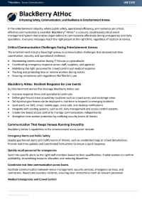 BlackBerry AtHoc: Enhancing Safety, Communication, and Resilience in Entertainment Arenas