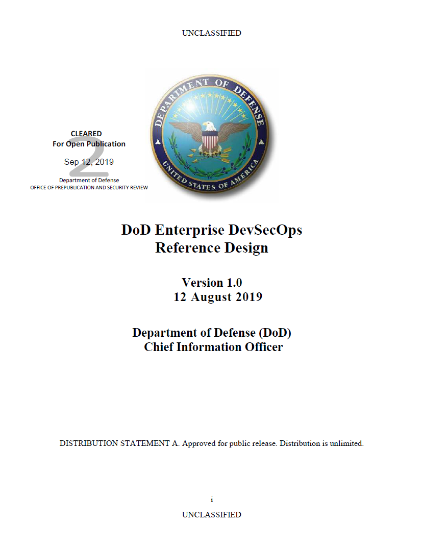 DoD Enterprise DevSecOps Reference Design Whitepaper | Carahsoft