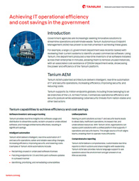 Achieving IT Operational Efficiency and Cost Savings in the Government