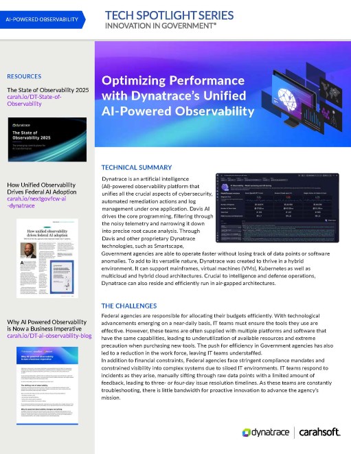 Tech Spotlight Dynatrace AI-Powered Observability Graphic