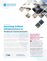 Securing Critical Infrastructure in Federal Government