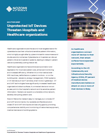 Unprotected IoT Devices Threaten Hospitals and Healthcare Organizations