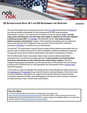 S3 Authentication Suite Datasheet