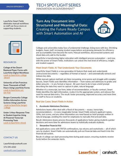 Tech Spotlight Laserfiche Document Data Graphic
