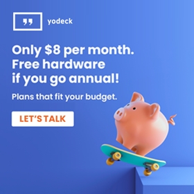 Only $8 per month. Free hardware if you go annual!