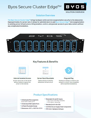 Byos Secure Cluster Edge: Solution Overview