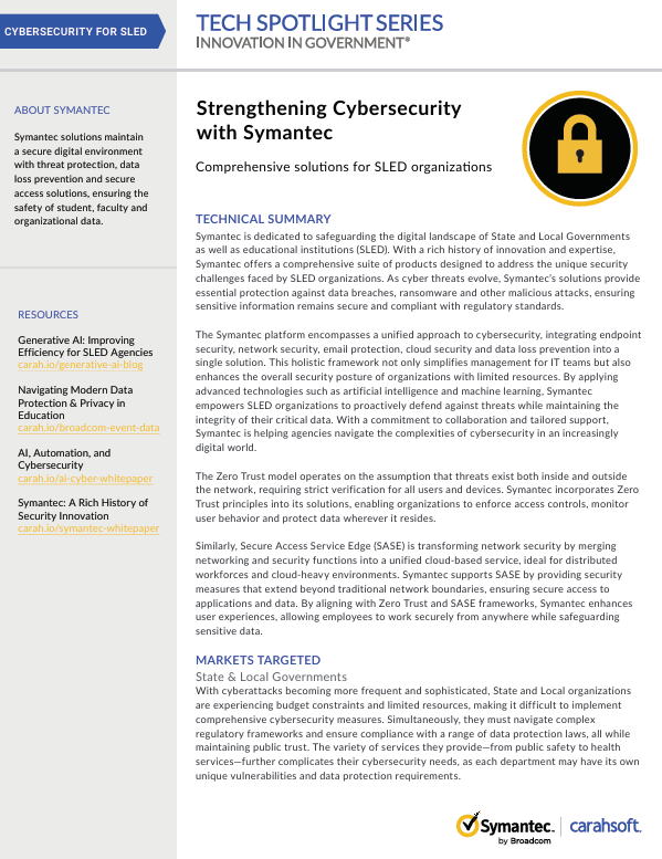 Strengthening Cybersecurity with Symantec