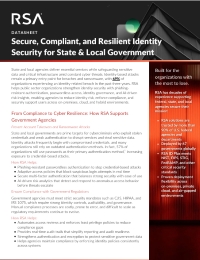 Secure, Compliant, and Resilient Identity Security for State & Local Government
