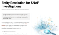Entity Resolution for SNAP Investigations