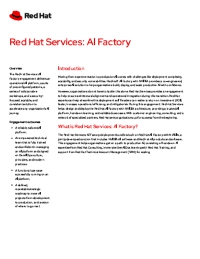 Red Hat Services: AI Factory