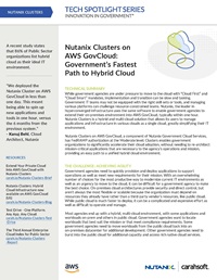 Nutanix Has the Fastest Route to Government Hybrid and MultiCloud Architecture