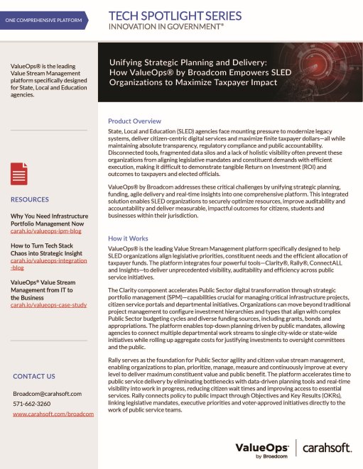Tech Spotlight Broadcom ValueOps SLED 2025